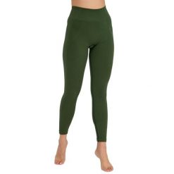 Legginsy damskie z wysokim stanem Brubeck CASUAL. Zielone legginsy Brubeck, bez wzorów, z elastanu, casualowe. Za 169.00 zł.