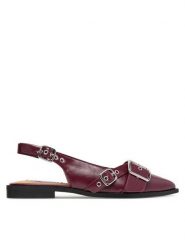 Steve Madden Sandały SM11003901 Bordowy. Czerwone sandały Steve Madden, bez wzorów, ze skóry, bez obcasa, na płaskiej podeszwie, bez zapięcia. Za 389.99 zł.