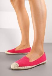 Fuksjowe Espadryle Ozdobione Plecionką Tiaziane. Czerwone espadryle Born2be, bez wzorów, eleganckie, bez obcasa. W wyprzedaży za 38.24 zł.