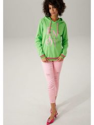 Aniston Bluza w kolorze zielonym rozmiar: 42. Zielone bluzy Aniston, bez wzorów, z bawełny, bez ramiączek, z kapturem. Za 70.08 zł.