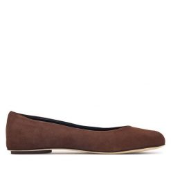 Baleriny Weekend Max Mara. Brązowe baleriny Weekend Max Mara, bez wzorów, bez obcasa, bez zapięcia. Za 1,389.00 zł.