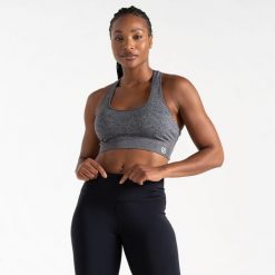 Stanik sportowy damski Don't Sweat It. Szare biustonosze sportowe Dare 2b, bez wzorów, na fitness i siłownię. W wyprzedaży za 69.99 zł.