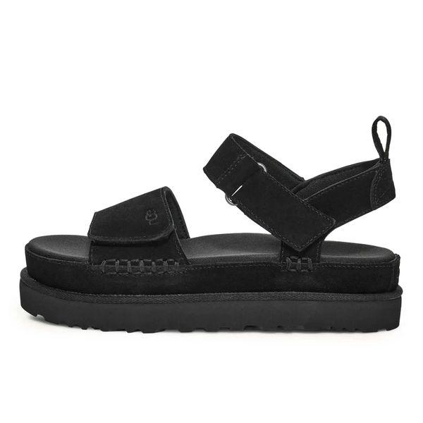 Sandały Ugg Australian W Goldenstar Damskie. Czarne sandały UGG, bez wzorów, z materiału, bez obcasa, bez zapięcia. Za 576.99 zł.