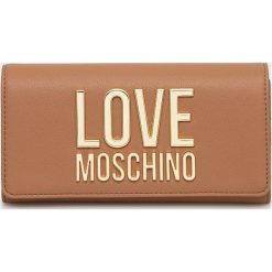 Love Moschino portfel damski kolor brązowy. Brązowe portfele Love Moschino, bez wzorów. Za 469.99 zł.