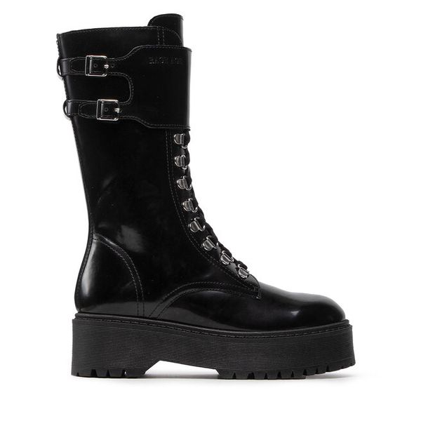 Trzewiki Rage Age. Czarne botki Rage Age, bez wzorów, bez obcasa, na płaskiej podeszwie, bez zapięcia. Za 679.99 zł.