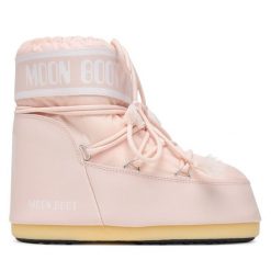 Śniegowce Moon Boot. Czerwone śniegowce Moon Boot, bez wzorów, bez zapięcia. Za 809.99 zł.