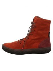 Think! Skórzane botki "Tjub" w kolorze czerwonym rozmiar: 39. Czerwone botki Think!, bez wzorów, bez obcasa, bez zapięcia. Za 234.94 zł.