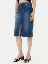 Silvian Heach Spódnica jeansowa Quofoy GPP25403LO Granatowy Regular Fit. Niebieskie spódnice Silvian Heach, bez wzorów, z bawełny. Za 229.99 zł.