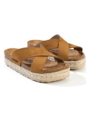 BACKSUN Klapki "Milano" w kolorze jasnobrązowym rozmiar: 38. Brązowe klapki Backsun, bez wzorów, klasyczne, z otwartym noskiem, bez obcasa, bez zapięcia. Za 130.99 zł.