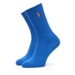 Skarpety długie Polo Ralph Lauren. Niebieskie skarpetki Polo Ralph Lauren, bez wzorów. Za 89.99 zł.