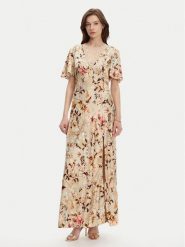 Guess Sukienka wieczorowa W5YK01 WHEZ2 Beżowy Regular Fit. Brązowe sukienki Guess, xs, z aplikacjami, z wiskozy, wizytowe, bez kołnierzyka, bez ramiączek. Za 699.99 zł.