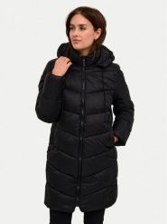 Kaffe Kurtka puchowa Susanne 10508810 Czarny Regular Fit. Czarne kurtki Kaffe, bez wzorów, z puchu, bez kaptura. Za 239.99 zł.