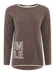 Zwillingsherz Sweter "Smile" w kolorze brązowym rozmiar: XL. Brązowe swetry Zwillingsherz, xl, bez wzorów, z kaszmiru, bez ramiączek. Za 180.91 zł.