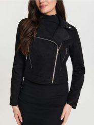 Kurtka ramoneska - czarny. Czarne kurtki Sinsay, l, bez wzorów, bez kaptura. Za 49.99 zł.