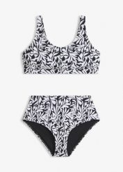 Bikini bustier (komplet 2-cz.). Czarne bikini bonprix, bez wzorów. Za 97.99 zł.