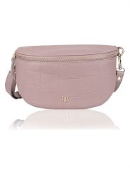 Bellicci Skórzana saszetka "Valencia" w kolorze fioletowym - 25 x 16,5 x 7 cm rozmiar: onesize. Różowe nerki i saszetki Bellicci, bez wzorów, z materiału, sportowe, bez dodatków. Za 173.99 zł.