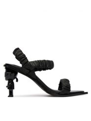 KARL LAGERFELD Sandały KL39116 Czarny. Czarne sandały KARL LAGERFELD, bez wzorów, ze skóry, bez obcasa, na słupku, bez zapięcia. Za 759.99 zł.