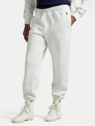 Polo Ralph Lauren Spodnie dresowe 211971700001 Biały Tapered Fit. Białe spodnie dresowe Polo Ralph Lauren, bez wzorów, z dresówki. Za 729.99 zł.