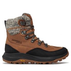 Śniegowce Merrell. Brązowe śniegowce Merrell, bez wzorów, bez zapięcia. Za 899.99 zł.