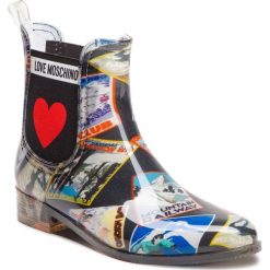 Kalosze LOVE MOSCHINO - JA21013G06JQ0000 Nero. Czarne kalosze Love Moschino, z materiału. Za 559.00 zł.