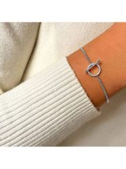 Eclat d'Argent Srebrna bransoletka z cyrkoniami rozmiar: onesize. Szare bransoletki Eclat d'Argent, z cyrkonią, srebrne. Za 130.99 zł.