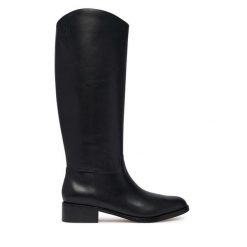 Kozaki LAUREN RALPH LAUREN. Czarne kozaki Lauren Ralph Lauren, bez wzorów, bez obcasa, na płaskiej podeszwie, bez zapięcia. Za 1,599.00 zł.