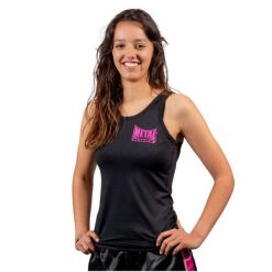Damski tank top Metal Boxe water. Czarne topy METAL BOXE, s, bez wzorów, z materiału, sportowe, bez kołnierzyka, bez ramiączek. Za 127.00 zł.