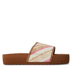 Klapki Rip Curl. Brązowe klapki Rip Curl, bez wzorów, sportowe, bez obcasa, bez zapięcia. Za 299.99 zł.