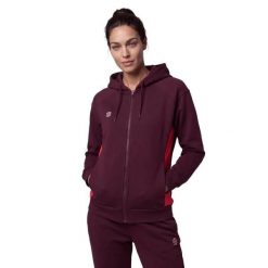 Damska rozpinana bluza z kapturem Siroko Fullzip Hoodie Burgundy/Red W. Czerwone bluzy z kapturem SIROKO, xs, bez wzorów, z materiału, z kapturem. Za 301.00 zł.