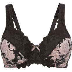 Biustonosz bonprix czarno-jasny brunatny z nadrukiem. Biustonosze marki bonprix. Za 44.99 zł.