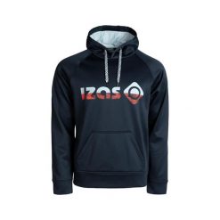 Bluza z kapturem unisex DUERO V2 z logo i kieszenią z przodu. Niebieskie bluzy IZAS, l, bez wzorów, sportowe, bez ramiączek, z kapturem. Za 226.04 zł.