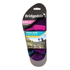 Skarpety do biegania Bridgedale UL T2 MERINO SPORT LD. Fioletowe skarpetki Bridgedale, bez wzorów. Za 72.99 zł.