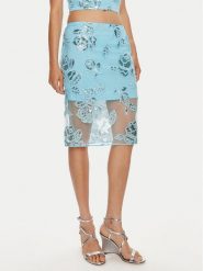 ROTATE Spódnica ołówkowa Dula 1125722963 Niebieski Slim Fit. Niebieskie spódnice ROTATE, bez wzorów, z syntetyku, ołówkowe. Za 499.99 zł.