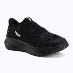 Buty do biegania PUMA MaxStride Lite LS Sliptech. Czarne buty treningowe Puma, bez wzorów, z materiału, bez zapięcia, do biegania. Za 239.99 zł.