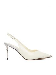 Eva Minge Szpilki EO-LILLY-LT2131-1-1 Écru. Białe szpilki Eva Minge, bez wzorów, ze skóry, bez obcasa, na szpilce, bez zapięcia. Za 449.99 zł.