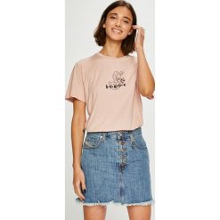 Diesel - Top. Białe t-shirty Diesel, bez wzorów, z bawełny, casualowe, bez kołnierzyka, bez ramiączek. W wyprzedaży za 139.90 zł.