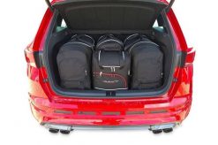 Torby Do Bagażnika Cupra Ateca 2018-2024 4Szt Kjust. Czarne torby podróżne KJUST, bez wzorów, z kauczuku. Za 1,212.00 zł.