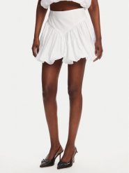BARDOT Spódnica mini Lissett Poplin 59796SB Biały Regular Fit. Białe spódnice Bardot, bez wzorów, z bawełny, mini. Za 299.99 zł.