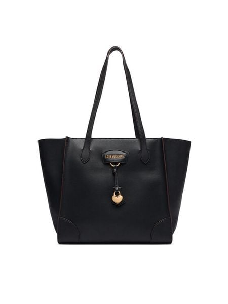LOVE MOSCHINO Torebka JC4158PP1PL1300A Czarny. Czarne shopper bag Love Moschino, bez wzorów, ze skóry, bez dodatków. Za 938.99 zł.