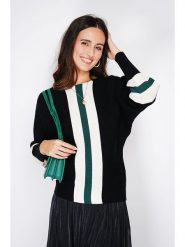 ASSUILI Kaszmirowy sweter w kolorze czarnym rozmiar: 38. Czarne swetry Assuili, bez wzorów, z kaszmiru, klasyczne, bez ramiączek. Za 161.73 zł.