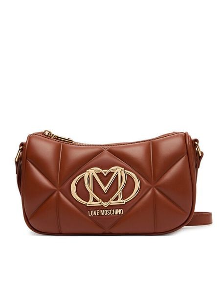 LOVE MOSCHINO Torebka JC4083PP1NLC0312 Brązowy. Brązowe listonoszki Love Moschino, bez wzorów, ze skóry, bez dodatków. Za 709.99 zł.