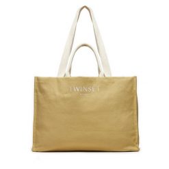 Torebka TWINSET. Brązowe shopper bag Twinset, bez wzorów, bez dodatków. Za 479.99 zł.