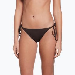 Dół od stroju pływackiego Nike Essential Tie String Bikini. Brązowe bikini Nike, bez wzorów. Za 79.99 zł.