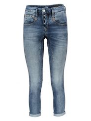 Herrlicher Dżinsy - Skinny fit - w kolorze niebieskim rozmiar: W27. Niebieskie jeansy Herrlicher, z aplikacjami, ze skóry, klasyczne, z podwyższonym stanem. Za 123.53 zł.