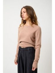 AUTHENTIC CASHMERE Kaszmirowy sweter "Criou" w kolorze beżowym rozmiar: L. Brązowe swetry AUTHENTIC CASHMERE, l, bez wzorów, z kaszmiru, bez ramiączek. Za 286.16 zł.