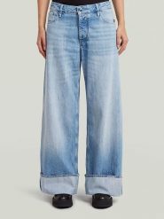 G-Star Dżinsy - Loose fit - w kolorze błękitnym rozmiar: W30/L32. Niebieskie jeansy G-Star, l, z aplikacjami, ze skóry, klasyczne. Za 233.33 zł.