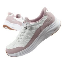 Buty sportowe damskie Skechers Contour Foam SLIP-INS. Białe buty treningowe Skechers, bez wzorów, bez zapięcia. Za 369.00 zł.