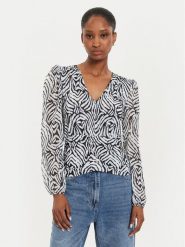 Morgan Bluzka 242-TMALO Czarny Regular Fit. Czarne bluzki Morgan, xs, bez wzorów, z syntetyku, bez kołnierzyka, bez ramiączek. Za 129.99 zł.