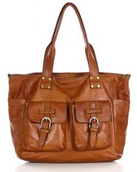 Shopperka skórzana MARCO MAZZINI camelowa v232b. Torebki klasyczne bez wzorów, ze skóry, vintage, bez dodatków. Za 659.00 zł.