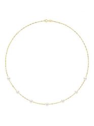 ATELIERS SAINT GERMAIN Złoty naszyjnik z perłami - dł. 42 cm rozmiar: onesize. Białe naszyjniki ATELIERS SAINT GERMAIN, z materiału, z perłą, złote. Za 856.56 zł.